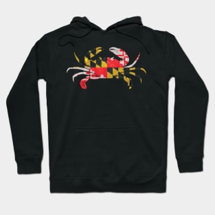 Geometric Maryland Flag Crab Hoodie